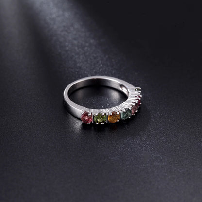 GEM'S BALLET  Wedding Rings Gemstone 585 14K 10K 18K Gold Rings for Women Stackable Ring Eternity Band Silver 925 Silver Jewelry