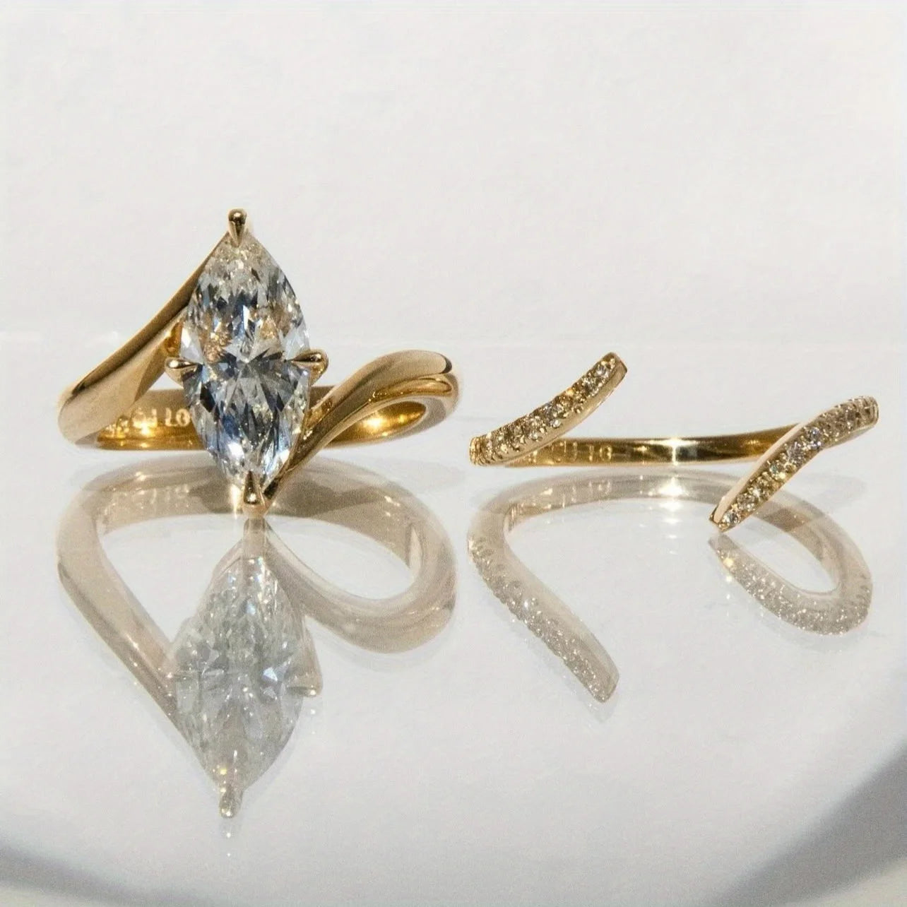 2PC 3CT Marquise Moissanite Bridal Wedding Set, S925 Sterling 925 Silver Anniversary Stackable Rings Fine jewelry