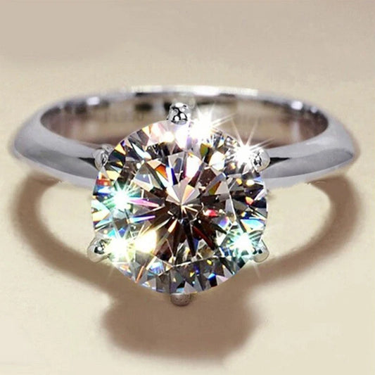 OXTAO 0.5/1/2/3 Carat  Moissanite Solitaire Rings Certified for Women 925 Silver Sparkling Lab Diamond Engagement Rings Jewelry